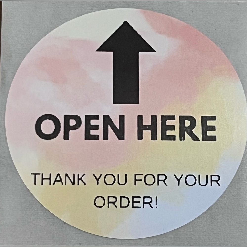 Open Here Stickers - 50 ct